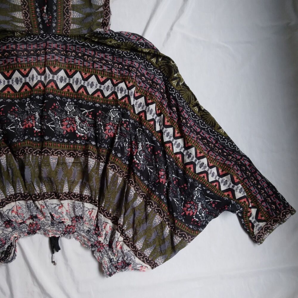 Free People Hold On Tight Gauze Pullover Hoodie Top Dolman Sleeve Women's XS - Picture 14 of 15